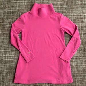 Women’s Dudley Stephens Size S Cobble Hill Turtleneck in Terry - Bubble Gum Pink